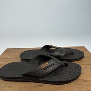 Mens Flojos WaveRunner Chocolate Brown Thong‎ Sandals Flip Flops Size 9